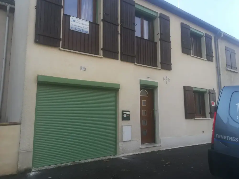 porte enroulable verte
