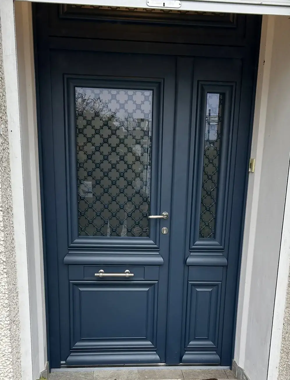 Faa menuiseries porte bleu double vantaux